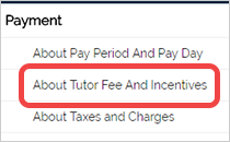 About Tutor Fee And Incentives