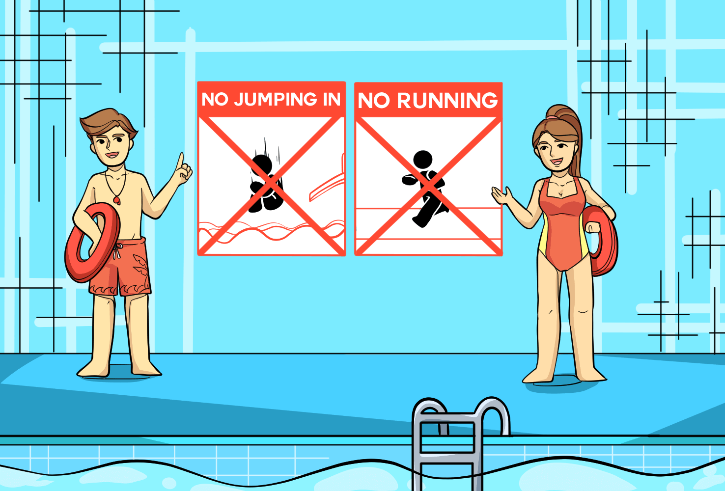 Prohibited at the pool