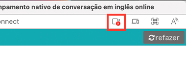 Clique no ícone da câmera no canto superior direito.